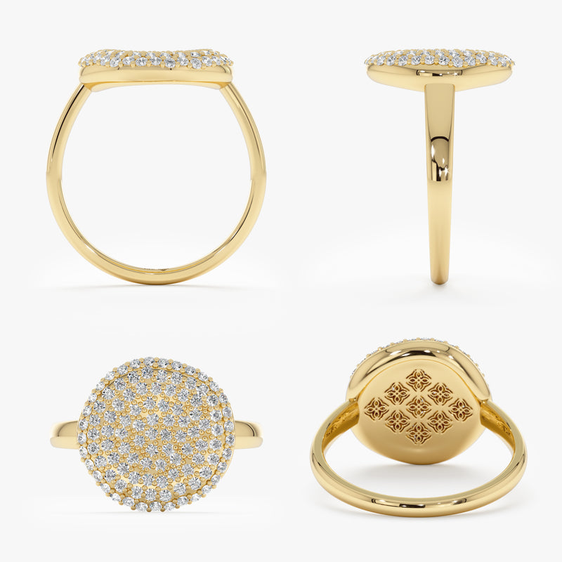 Diamond Button Ring, Leona