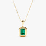 Emerald Octagon Pendant, Aureva