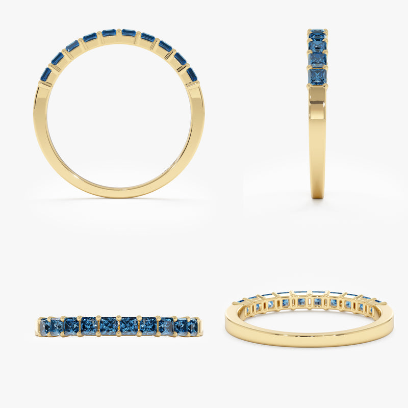 Princes-Cut Blue Topaz Ring, Cyra