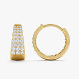 Pave Diamond Huggies, Zinnia