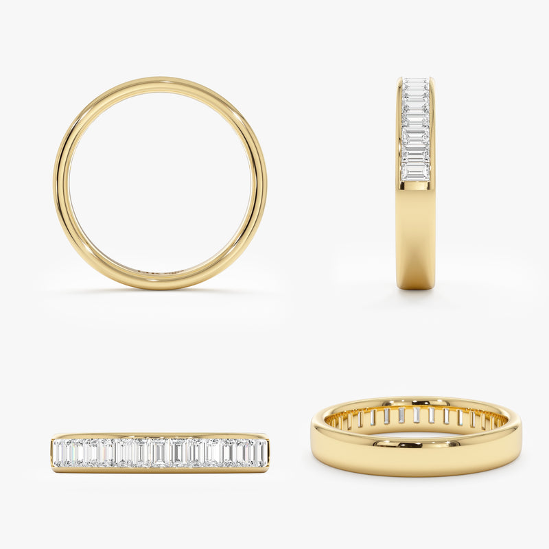 Channel Set Baguette Lab Grown Diamond Ring, Zena