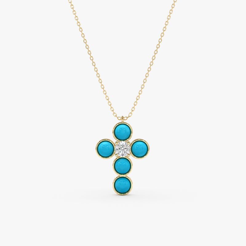 Turquoise Cross Pendant, Mirelda