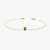 yellow gold black diamond bracelet