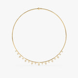 14k Diamond Clover Choker