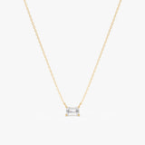 Baguette Diamond Necklace, Zaniel