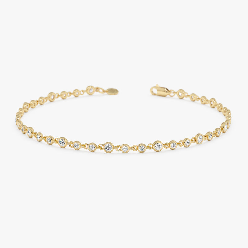 Graduated Lab Grown Diamond Tennis Bracelet, Vaelin