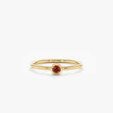 yellow gold garnet ring
