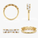 1 ctw Lab Grown Pear Shape Wedding Ring, Meir