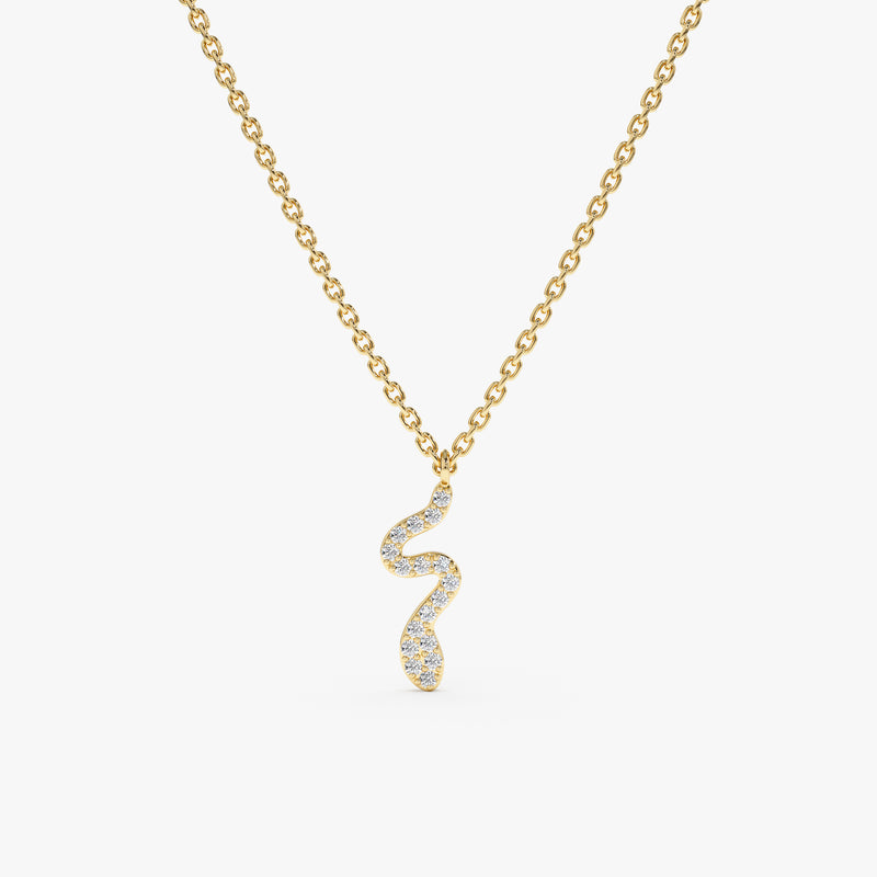 Diamond Snake Necklace, Serpe