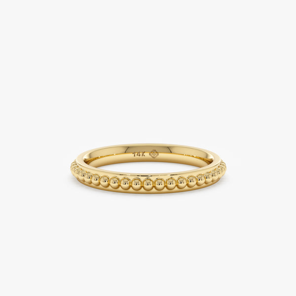 yellow gold textured ring