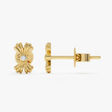 Lab Grown Diamond Floral Bow Stud Earrings, Valessia