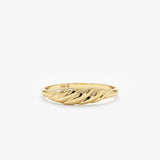 yellow gold textured ring