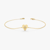 yellow gold april birthstone diamond bracelet