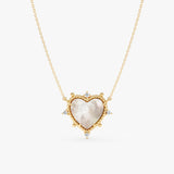 Mother of Pearl Heart Necklace, Daryana