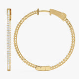 35 mm Inside-Out Natural Diamond Hoops, Kylee