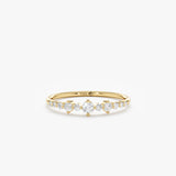 yellow gold prong set white diamonds