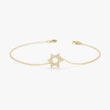 yellow gold mini david bracelet