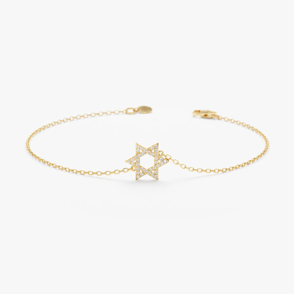 yellow gold mini david bracelet