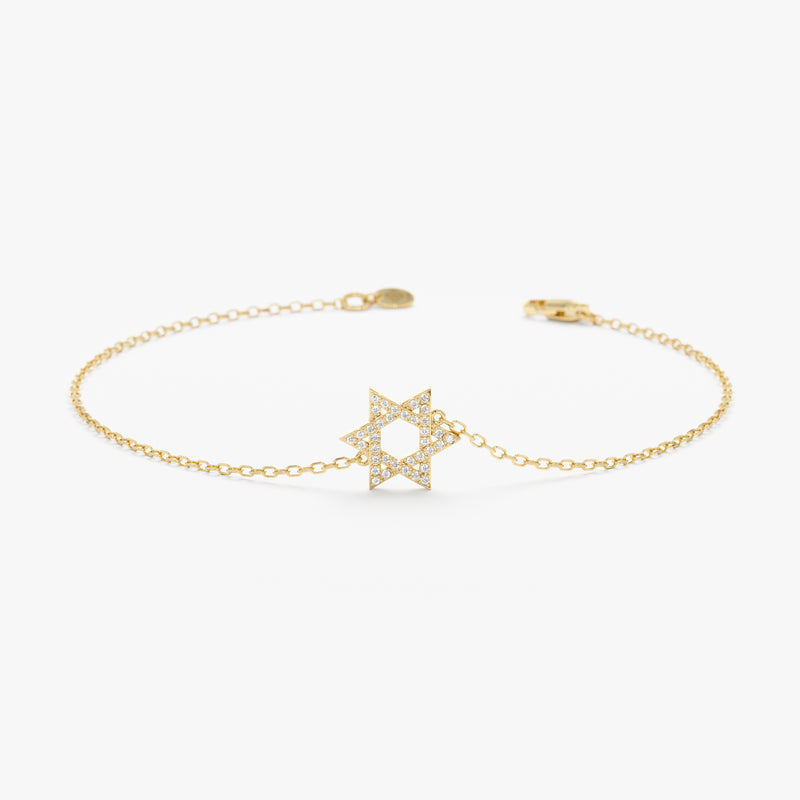 yellow gold mini david bracelet
