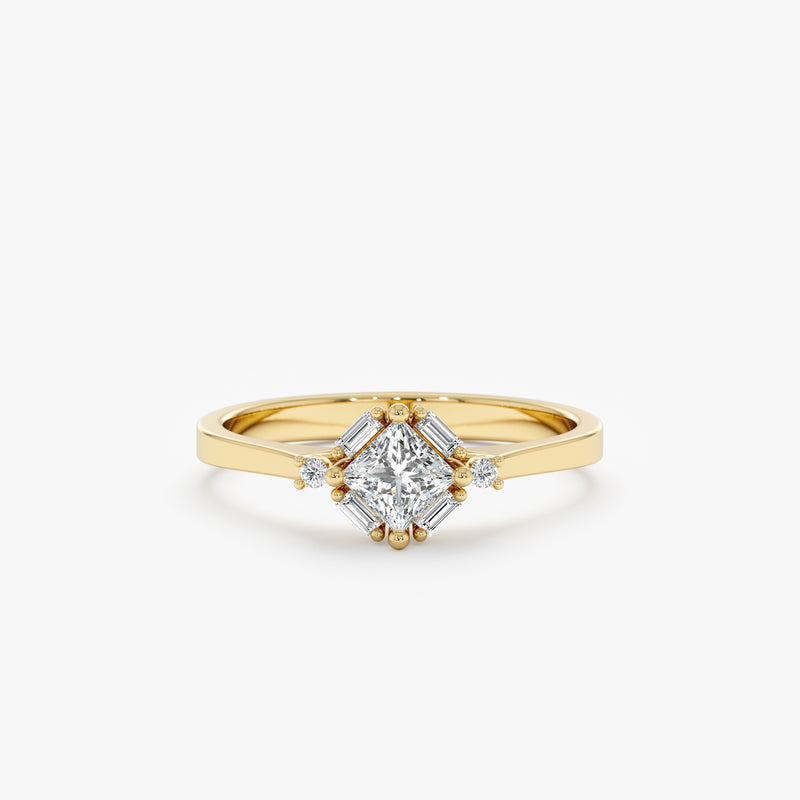 yellow gold diamond engagement ring