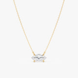 1ct East-West Marquise Lab Diamond Necklace, Zanurelle