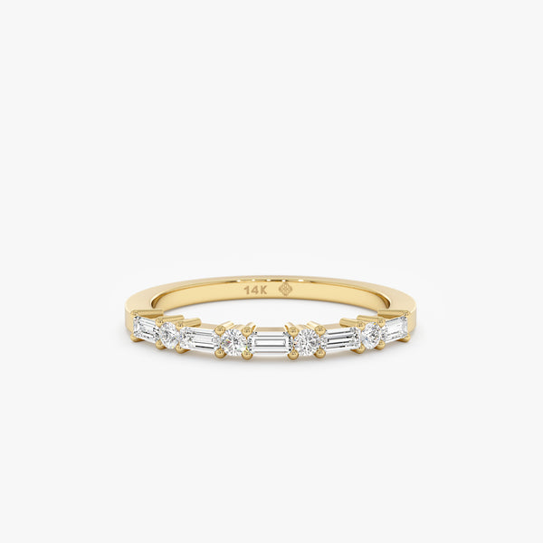 yellow gold diamond band