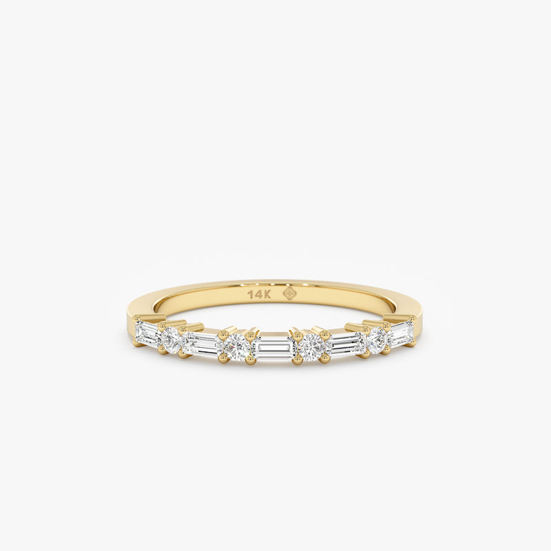 yellow gold diamond band