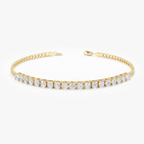 Lab Grown Diamond Cuban Chain Bracelet, Kaelis