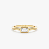 Octagon Natural Diamond Ring