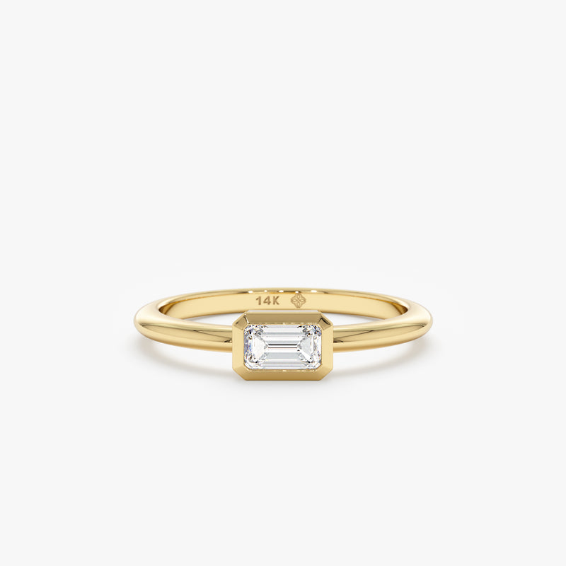 Octagon Natural Diamond Ring