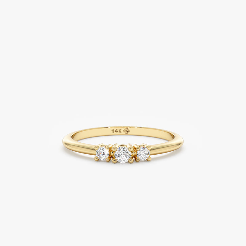 yellow gold diamond ring