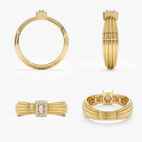 Baguette Diamond Engagement Ring, Cassandra