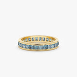 yellow gold london blue topaz ring