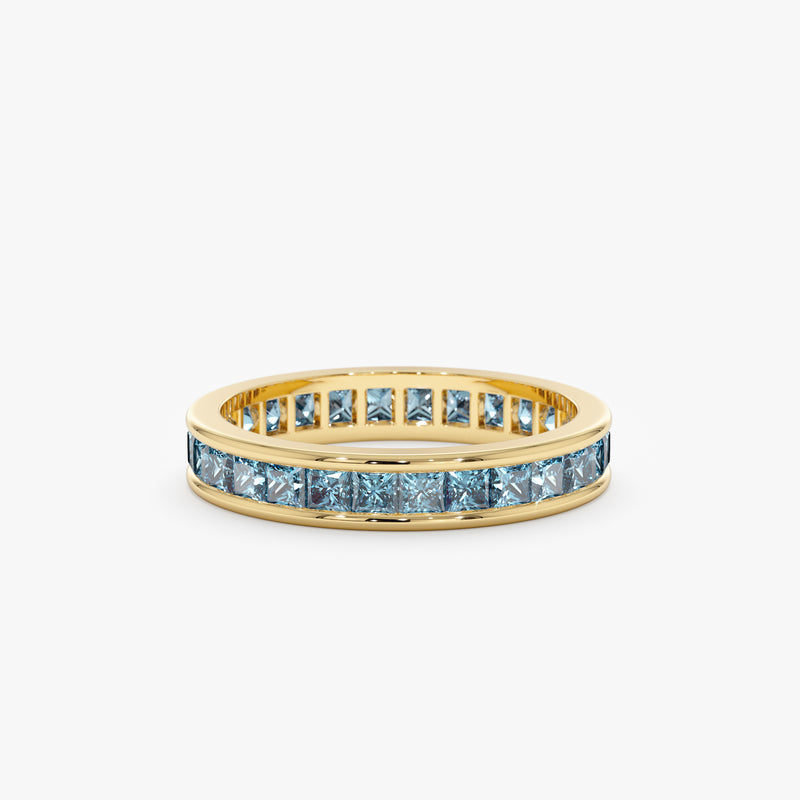 yellow gold london blue topaz ring