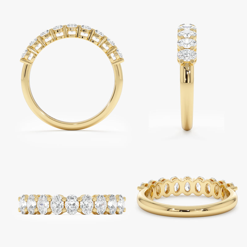 Lab Grown Oval Diamond Wedding Ring, Vesper