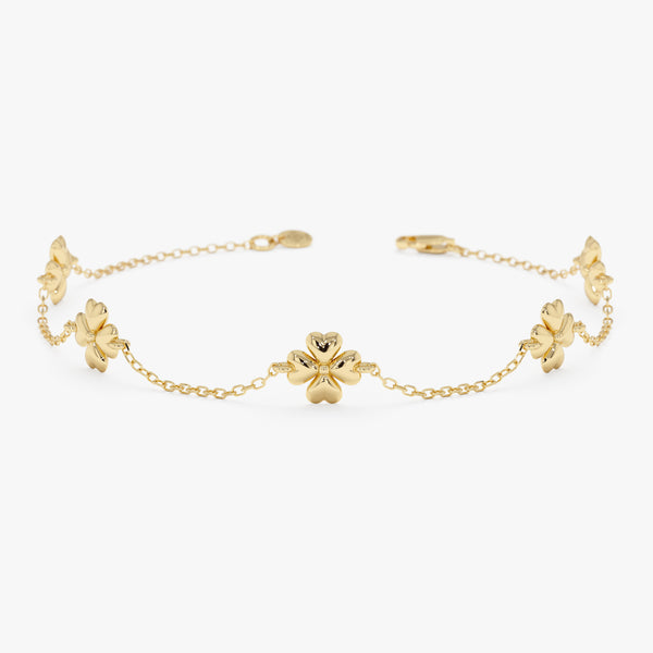 Gold Multi Clover Bracelet, Solynne