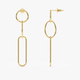 Gold Link Dangle Earrings, Nyssia