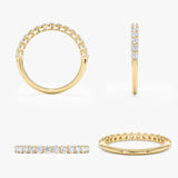 2 mm Lab Grown Diamond Half Eternity Ring, Dovie