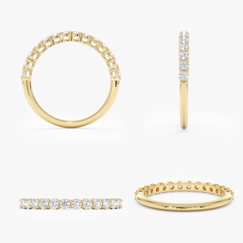 2 mm Lab Grown Diamond Half Eternity Ring, Dovie