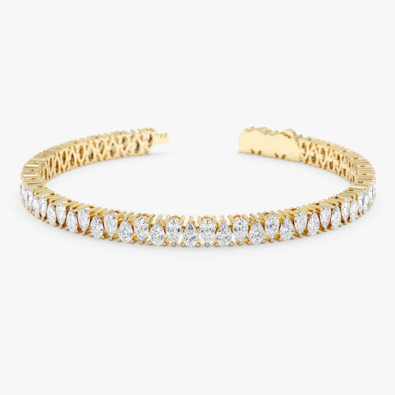 Up-Down Pear Shape Tennis Bracelet, Desdemona