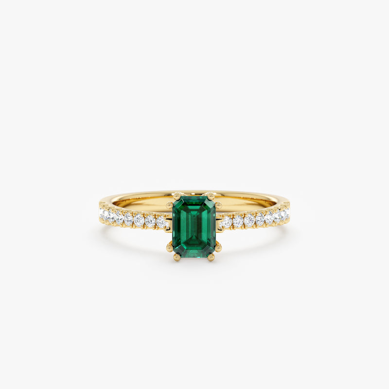 yellow gold teal sapphire diamond ring