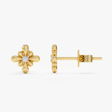 Diamond Floral Stud Earrings, Ophezira