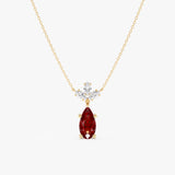 Citrine and Lab Grown Diamond Necklace, Evandria