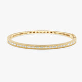 Lab Grown Baguette and Round Diamond Bangle, Vaila