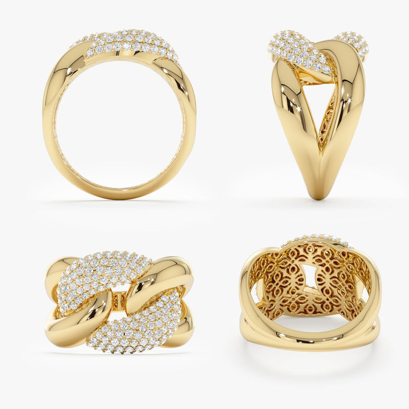 Interlocked Cuban Link Ring