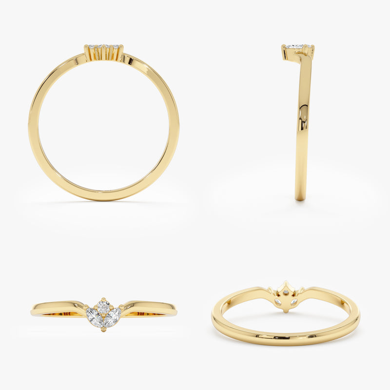 Diamond Cluster Nesting Ring, Azulik