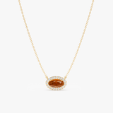 Oval-Cut Citrine Necklace, Isoldea