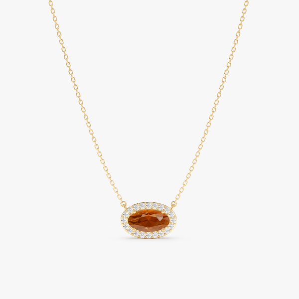 Oval-Cut Citrine Necklace, Isoldea