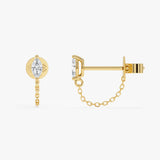 Marquise Diamond Chain Earrings, Caelith