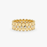 Flat Bead Diamond Eternity Ring